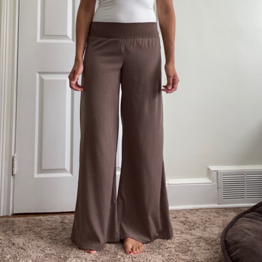 Brown/tan flare pants